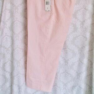 Chaps Seersucker Capri Pants 8 NWT